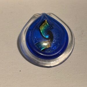 Dichroic Glass Teardrop Pendant